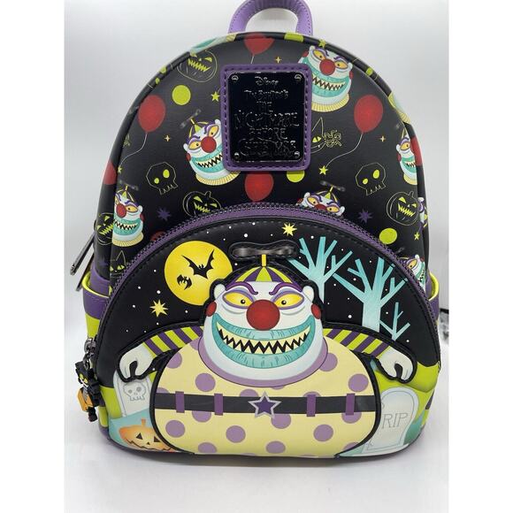 Loungefly The Nightmare Before Christmas Clown Mini Backpack ~NEW WITH TAGS~
